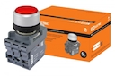 Кнопка MP1-21R(LED) в сборе d22мм/220В 1з+1р красная TDM